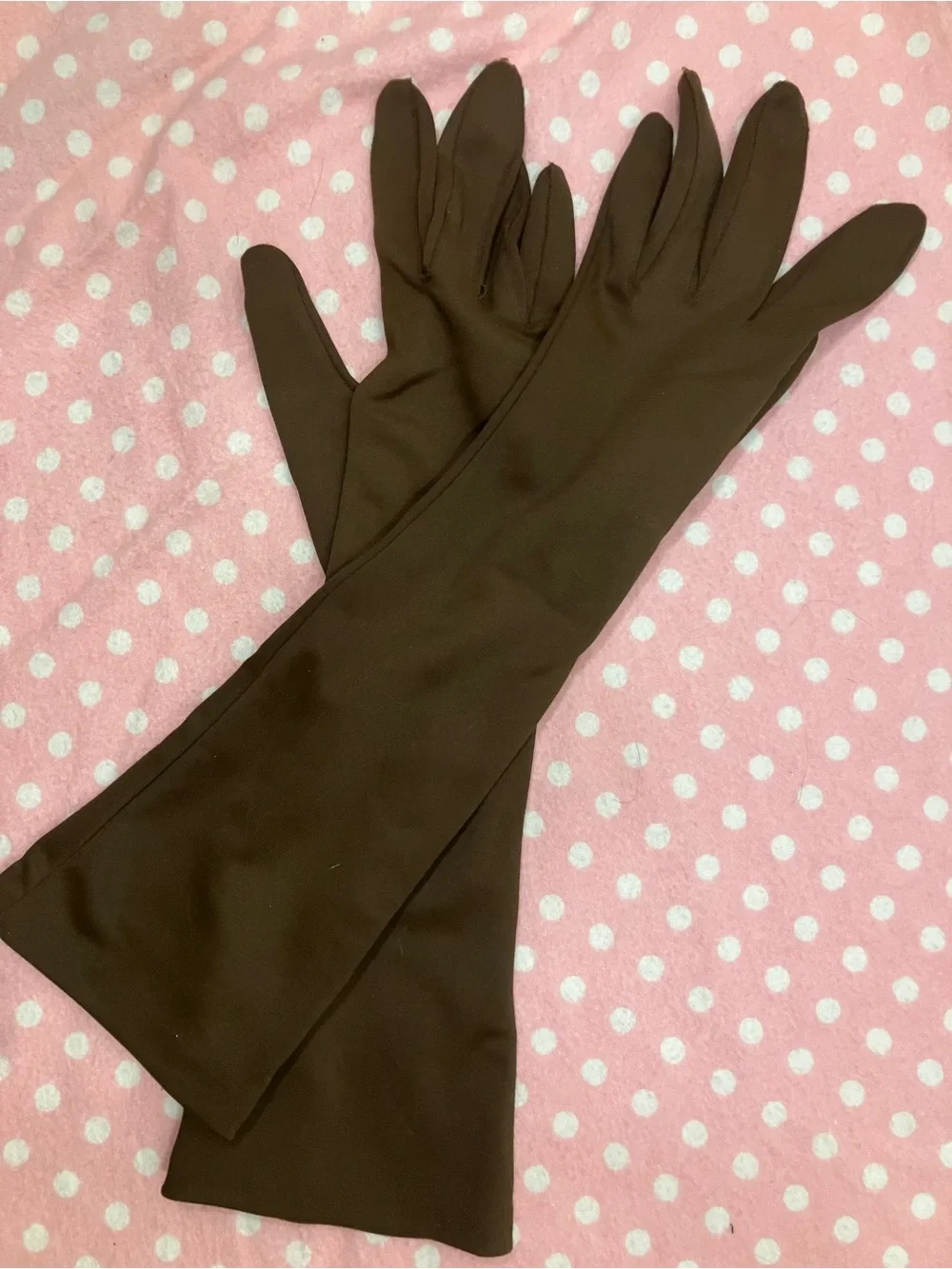 Vintage Brown Ladies Gloves 7